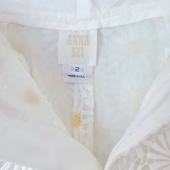 Sale ❤️NWOT Anthropologie Anna Sui Daisy Daisy Lace Pants - Picture 5 of 6